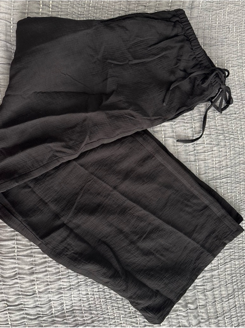 Lightweight Black Linen Pants